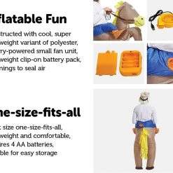 Salvatore Angelotti Cowboy Fancy Dress Inflatable Suit -Fan Operated Costume Games & Hobbies