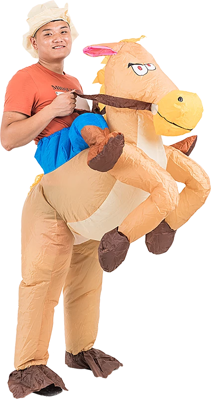 Salvatore Angelotti Cowboy Fancy Dress Inflatable Suit -Fan Operated Costume Games & Hobbies