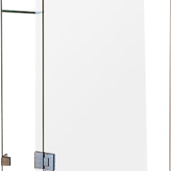 90 X 145cm Frameless Glass Bath Screen By Della Francesca Nickel Finish