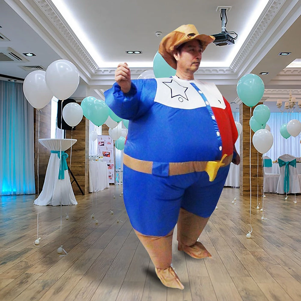 Salvatore Angelotti Games & Hobbies Sheriff Fancy Dress Inflatable Suit -Fan Operated Costume