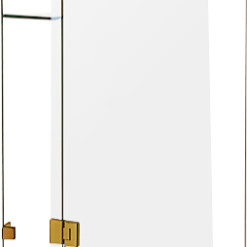 120 X 145cm Frameless Glass Bath Screen By Della Francesca Gold Finish
