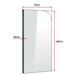 DIY & Renovation 70 X 145cm Frameless Glass Bath Screen By Della Francesca Nickel Finish