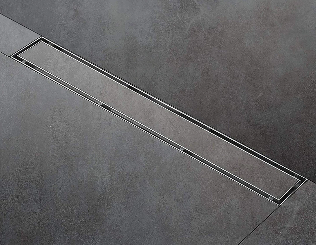 Della Francesca 800mm Tile Insert Stainless Steel Grate Drain W/Centre Outlet Floor Waste DIY & Renovation