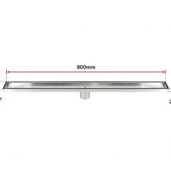 Della Francesca 800mm Tile Insert Stainless Steel Grate Drain W/Centre Outlet Floor Waste DIY & Renovation