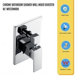 Della Francesca Chrome Bathroom Shower Wall Mixer Diverter W/ WaterMark DIY & Renovation