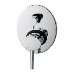 Della Francesca DIY & Renovation Chrome Bathroom Shower Wall Mixer Diverter W/ WaterMark