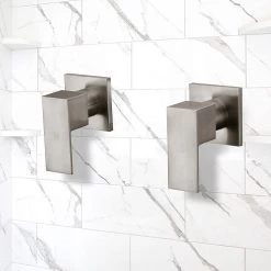 Della Francesca Chrome Shower/Bath Mixer Tap Set With Brushed Finish W/ WaterMark DIY & Renovation