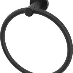 Della Francesca Classic Towel Bar Rail Ring Electroplated Matte Black Finish DIY & Renovation