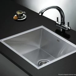 Brienz 440x440mm Stainless Steel Single Bowl Sink With Round Waste