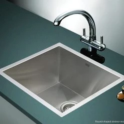 Brienz 510x450mm Stainless Steel Single Bowl Sink With Round Waste