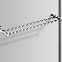 Della Francesca DIY & Renovation Double Classic Chrome Towel Bar Rail Bathroom