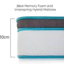 Palermo King 20cm Memory Foam And Innerspring Hybrid Mattress