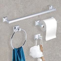 Randy & Travis Machinery DIY & Renovation 4 Piece Towel Bar Set Bath Accessories Bathroom Hardware