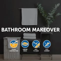 Randy & Travis Machinery DIY & Renovation 4 Piece Towel Bar Set Bath Accessories Bathroom Hardware