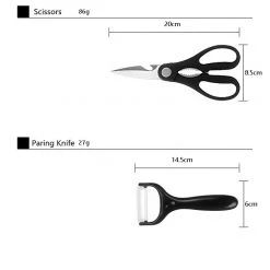 FactoryFast.com.au Kitchen 17 Pc Knife Set W/ Block & Sharpener Chef Bread Steak Knives