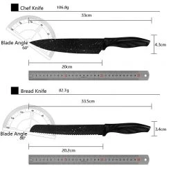 FactoryFast.com.au Kitchen 17 Pc Knife Set W/ Block & Sharpener Chef Bread Steak Knives