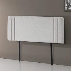 Palermo Beige Linen Fabric Double Deluxe Headboard Bedhead Furniture