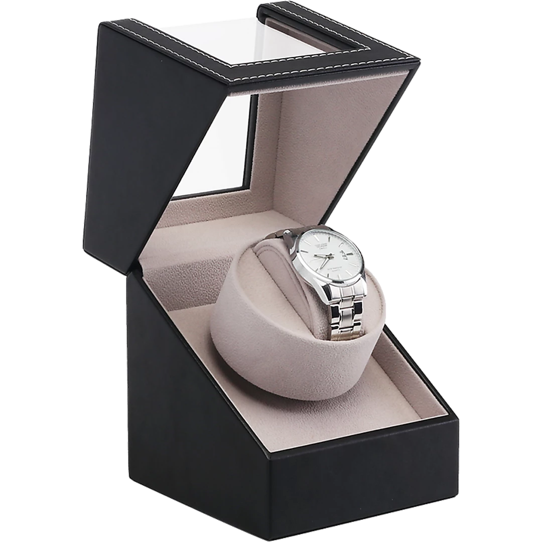 Randy & Travis Machinery Games & Hobbies Automatic Watch Winder Display Box Case Motor Rotation Storage PU Leather