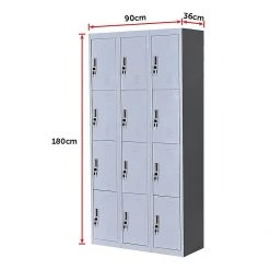 Salvatore Angelotti Twelve-Door Office Gym Shed Storage Locker