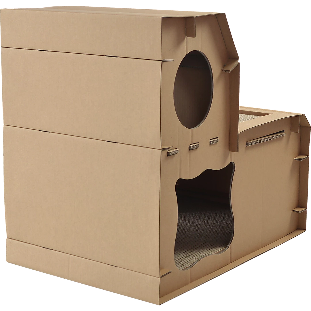 Randy & Travis Machinery Home & Lifestyle Cat Cardboard House Tree Tower Condo Scratcher Pet Post Pad Mat Furniture