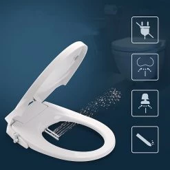 FactoryFast.com.au DIY & Renovation Non Electric Bidet Toilet Seat W/ Cover Bathroom Spray Washlet Water Wash