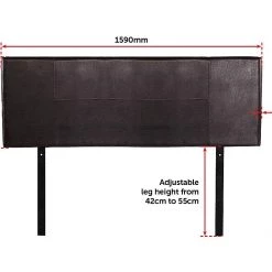 Palermo Furniture Queen Brown PU Leather Bed Headboard Bedhead