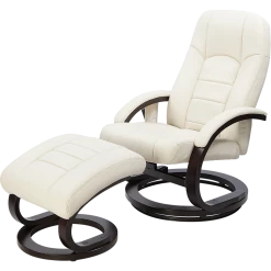 Palermo Furniture PU Leather Deluxe Massage Chair Recliner Ottoman Lounge Remote