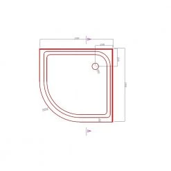 Della Francesca DIY & Renovation 100 X 100cm Rounded Sliding 6mm Curved Shower Screen With Base In Chrome