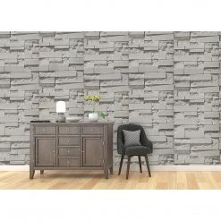 Randy & Travis Machinery Wallpaper Brick Pattern 3D Textured Non-woven Wall Paper Roll DIY & Renovation