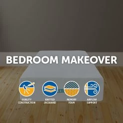 Palermo King Single Mattress 30cm Memory Foam Green Tea Infused CertiPUR Approved Furniture