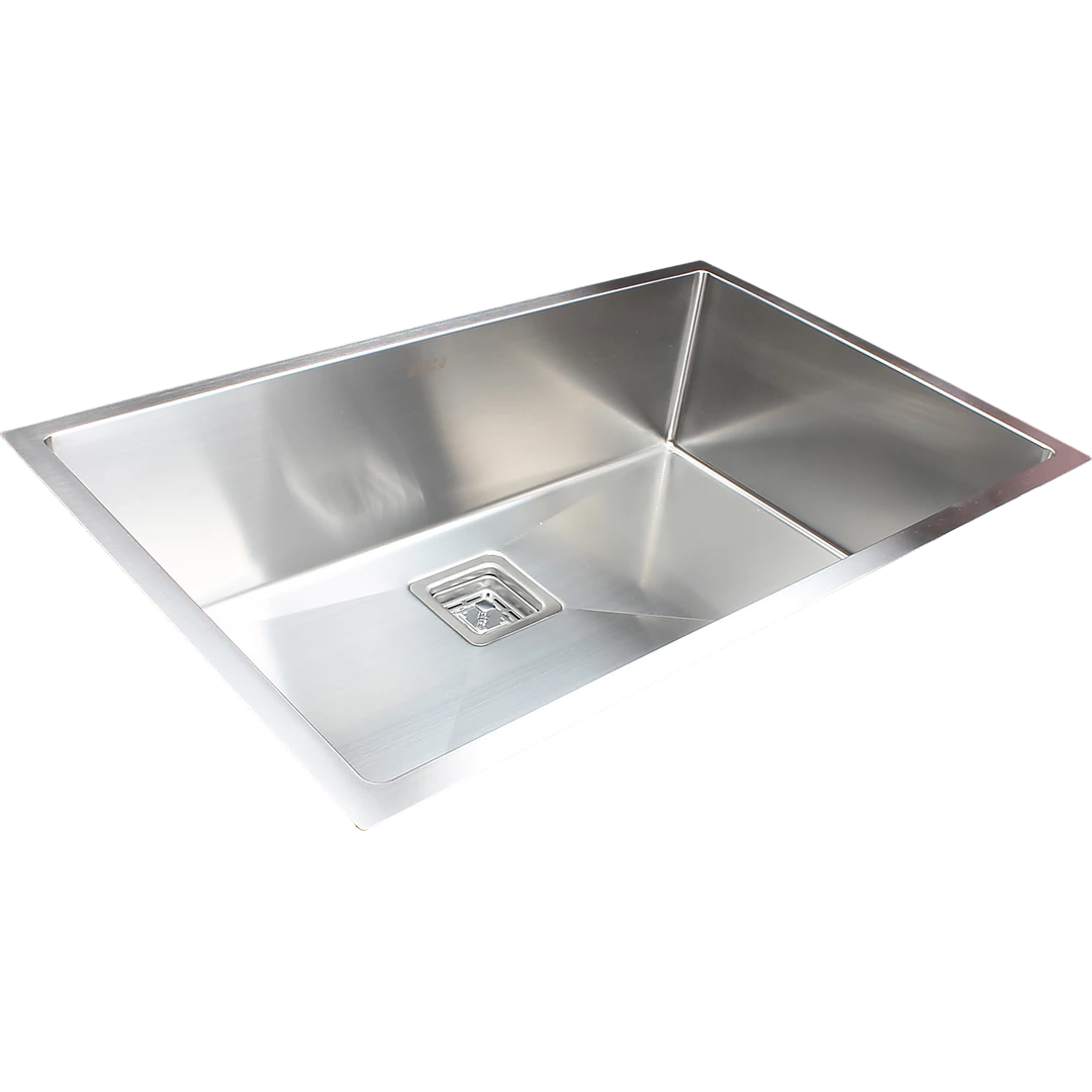 Brienz 810x505mm Handmade 1.5mm Stainless Steel Sink With Square Waste