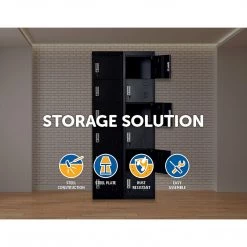 Salvatore Angelotti Furniture Six-Door Office Gym Shed Storage Lockers - Black