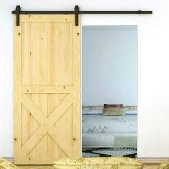 Randy & Travis Machinery Black Sliding Barn Door Hardware 1.8M