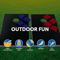 Randy & Travis Machinery Games & Hobbies Bean Bag Toss Cornhole Game Set Aluminium Frame Portable Design