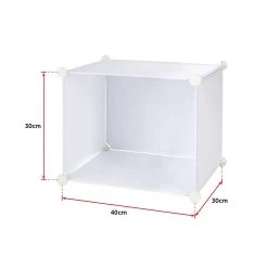 Randy & Travis Machinery White Cube DIY Shoe Cabinet Rack Storage Portable Stackable Organiser Stand