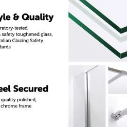 1200x800mm Walk In Shower Enclosure Safety Glass Shower By Della Francesca