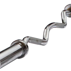 Randy & Travis Machinery Sports & Fitness Chrome Olympic Curl Bar Barbell Heavy Duty EZ With Spring Collars