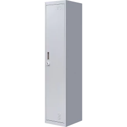Salvatore Angelotti Grey One-Door Office Gym Shed Clothing Locker Cabinet - 3-Digit Combination Lock Furniture