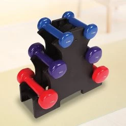 Randy & Travis Machinery 6-Piece Dumbbell Set With Rack Sports & Fitness