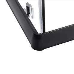 Della Francesca 1000 X 1000mm Sliding Door Nano Safety Glass Shower Screen In Black DIY & Renovation