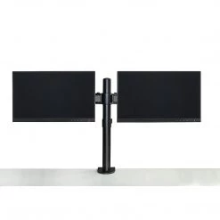 Randy & Travis Machinery Furniture Dual LCD Monitor Desk Mount Stand Adjustable Fits 2 Screens Up To 27"