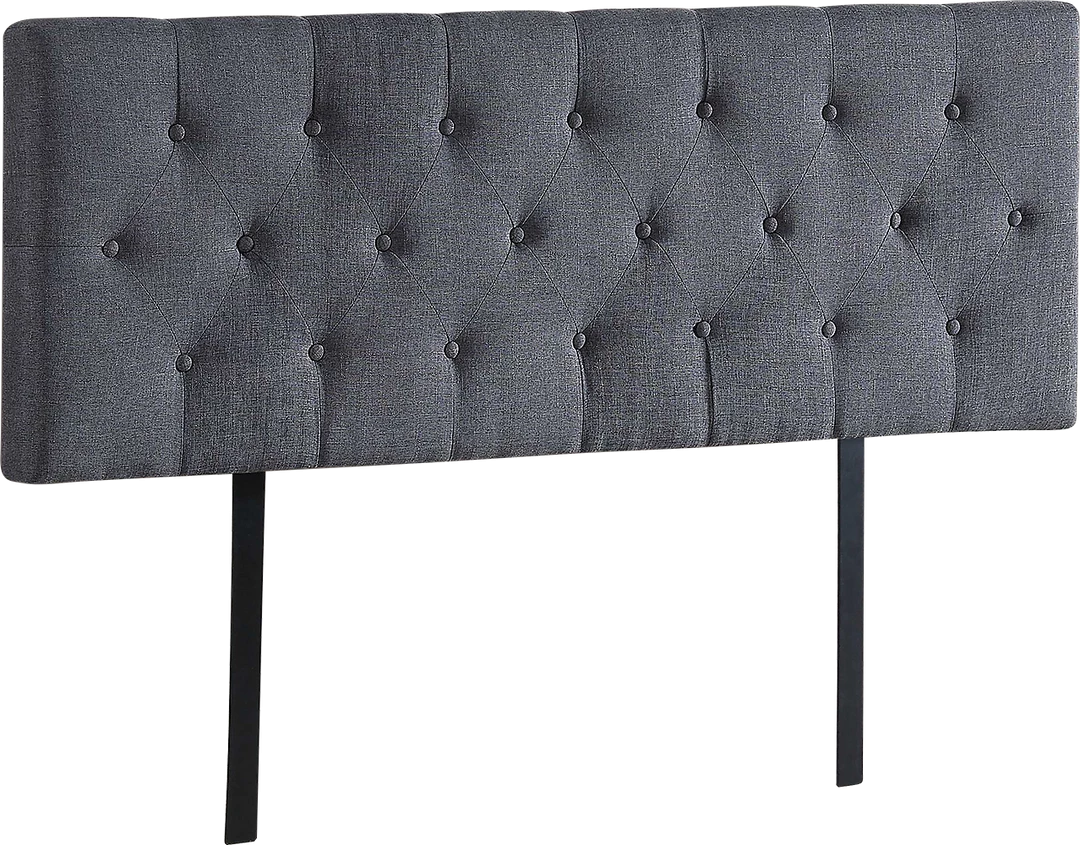 Palermo Queen Linen Fabric Deluxe Headboard Bedhead In Grey Furniture