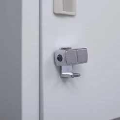 Salvatore Angelotti Grey One-Door Office Gym Shed Clothing Locker Cabinet - Padlock-operated Furniture