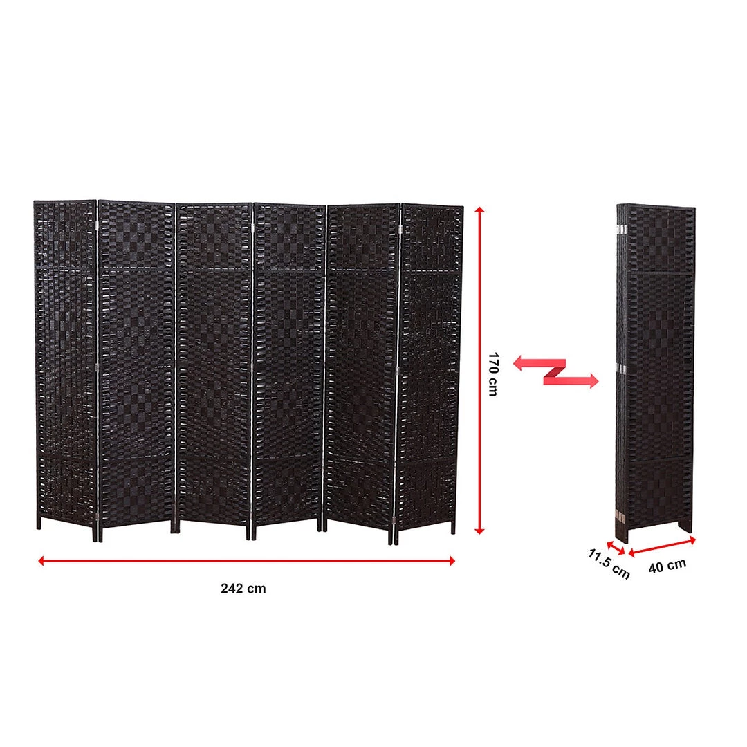Palermo 6-Panel Room Divider Screen Privacy Rattan Dividers Stand Fold