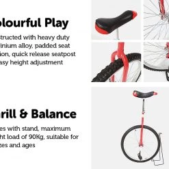 Randy & Travis Machinery 24'' Pro Circus Unicycle Bike Games & Hobbies
