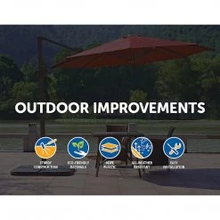 Randy & Travis Machinery Outdoor Patio 4-Piece Cantilever Offset 3M Umbrella Base Stand Weight Water Sand