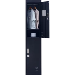 Salvatore Angelotti Black 2-Door Locker For Office Gym Shed School Home Storage - 3-Digit Combination Lock