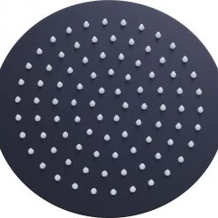 Della Francesca 200mm Shower Head Round 304SS Electroplated Matte Black Finish DIY & Renovation