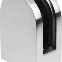 Della Francesca Brushed Nickel Bracket For Glass Balustrade Panels - Set Of 2