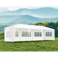 Bariloche Outdoor & Leisure 3x9m Wedding Outdoor Gazebo Marquee Tent Canopy White